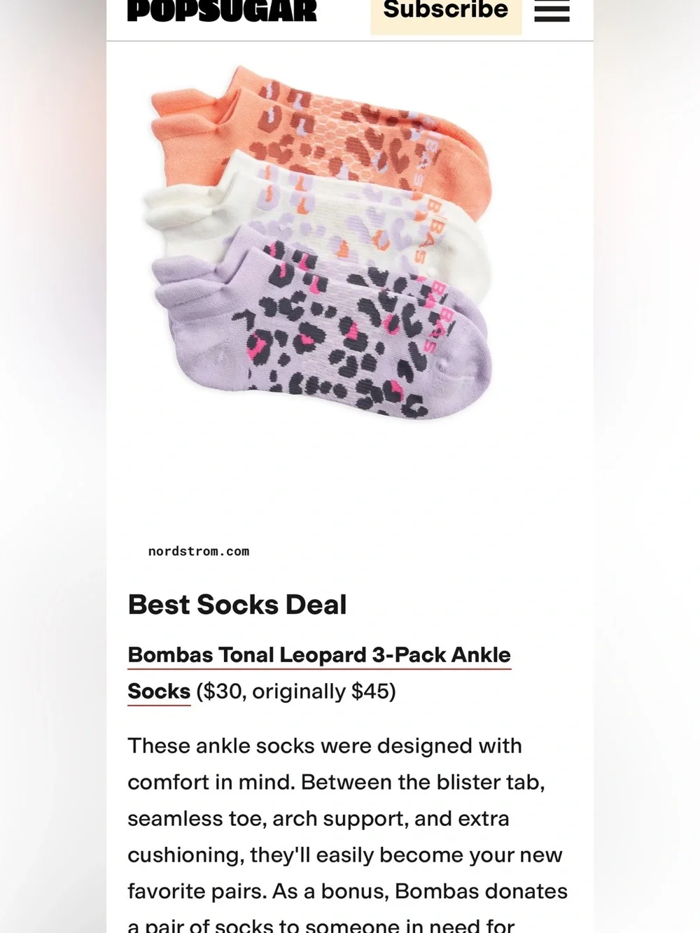 Bombas 3 Pr Lavender Leopard No-Show Blister Tab Socks - Picture 9 of 9